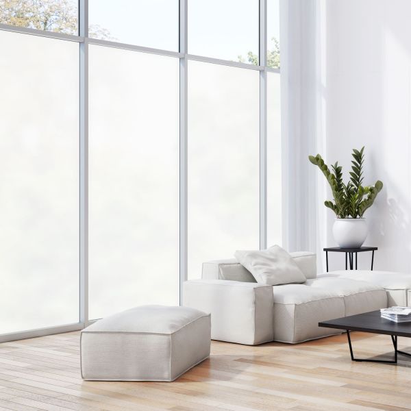 Milchglasfolie - Matt fein silber  innen/auen - 10,0 m x 38,0 cm