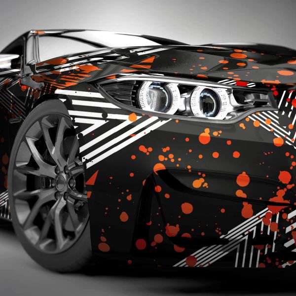 Orange Grunge Camouflage
