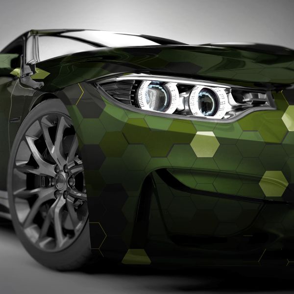 Green Hexagonal Camouflage