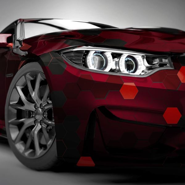 Red Hexagonal Camouflage