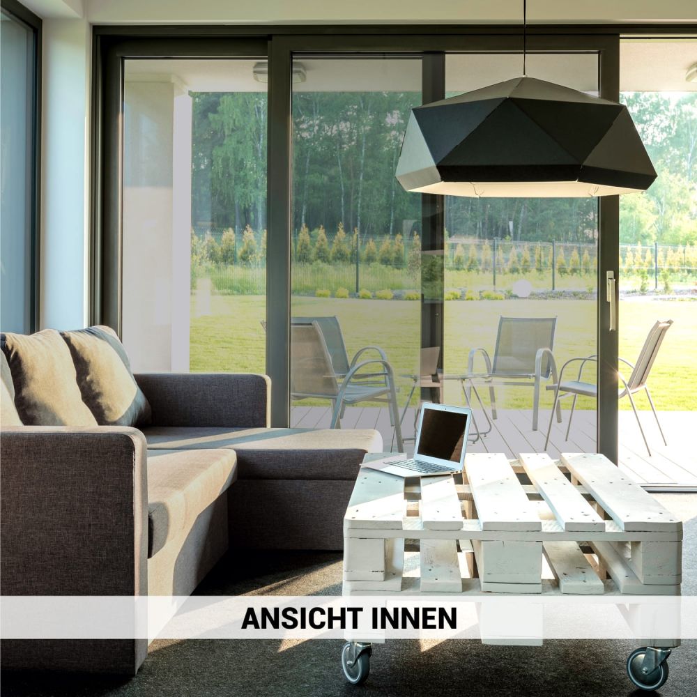 Sonnenschutzfolie außen SOL‑50XC Classic silber hell