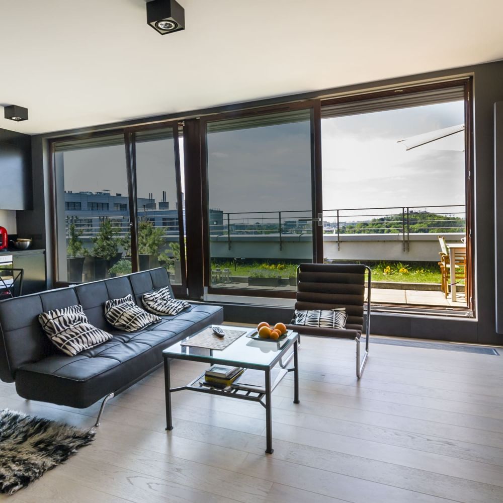 Sonnenschutzfolie außen SOL‑ti35X titan mittel