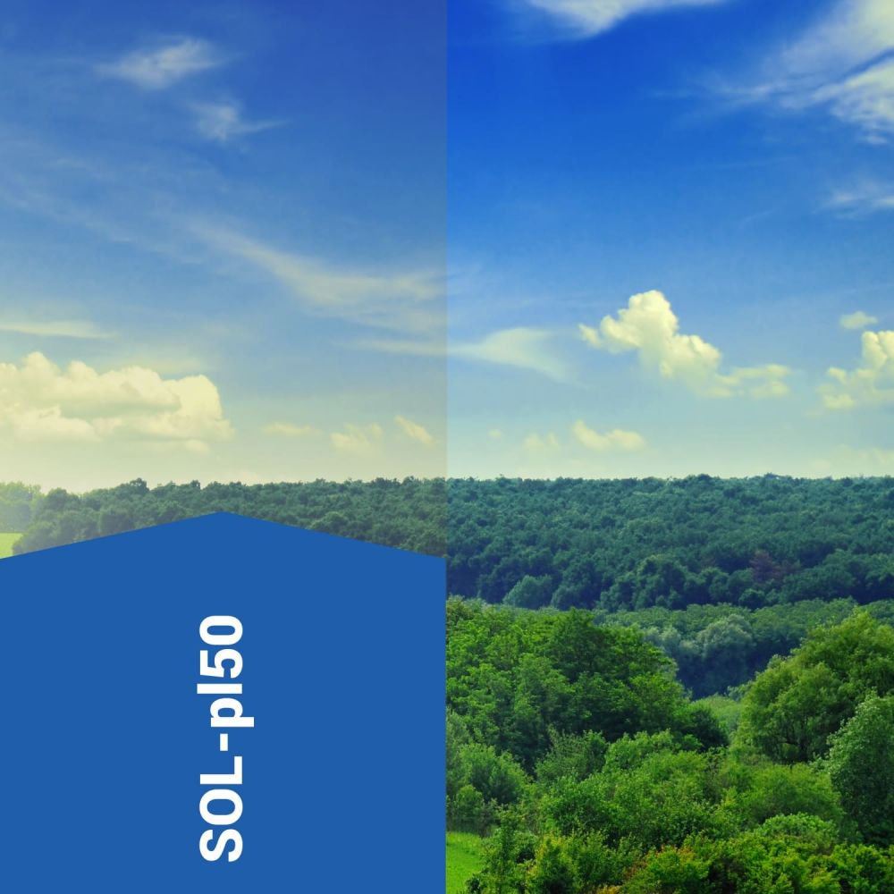 Sonnenschutzfolie innen SOL‑pl50 platin hell Sonnenschutzfolie innen SOL‑pl50 platin hell