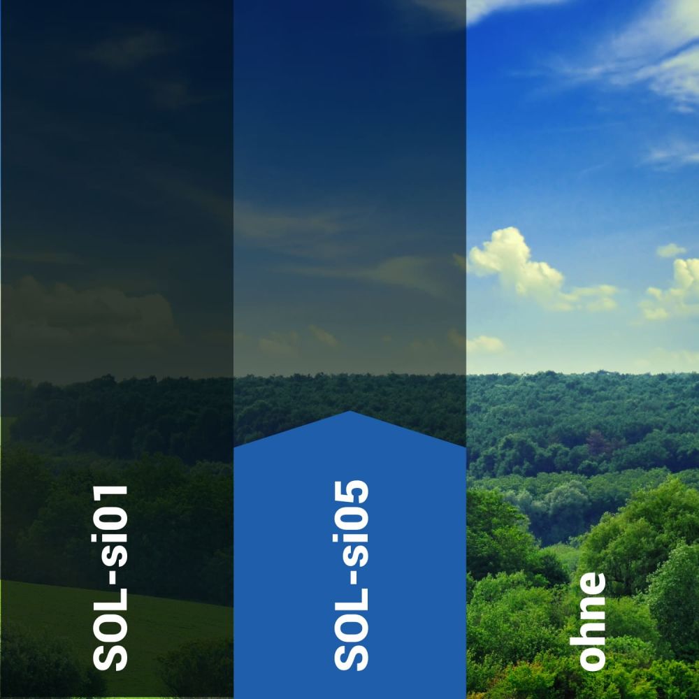 Sonnenschutzfolie innen SOL‑si05 silver 05