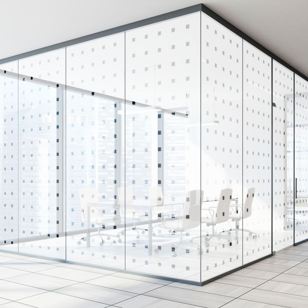 Milchglasfolie SOL-DF01 matte Folie mit Karos