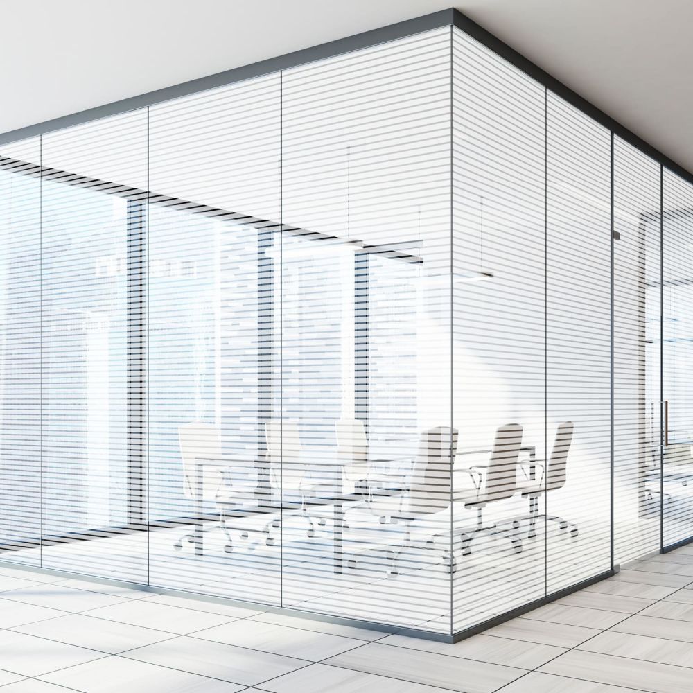 Milchglasfolie SOL-DF12 weiße Streifen 18 mm