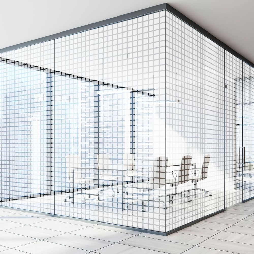 Milchglasfolie SOL-DF08 matte Karos 44 mm x 44 mm