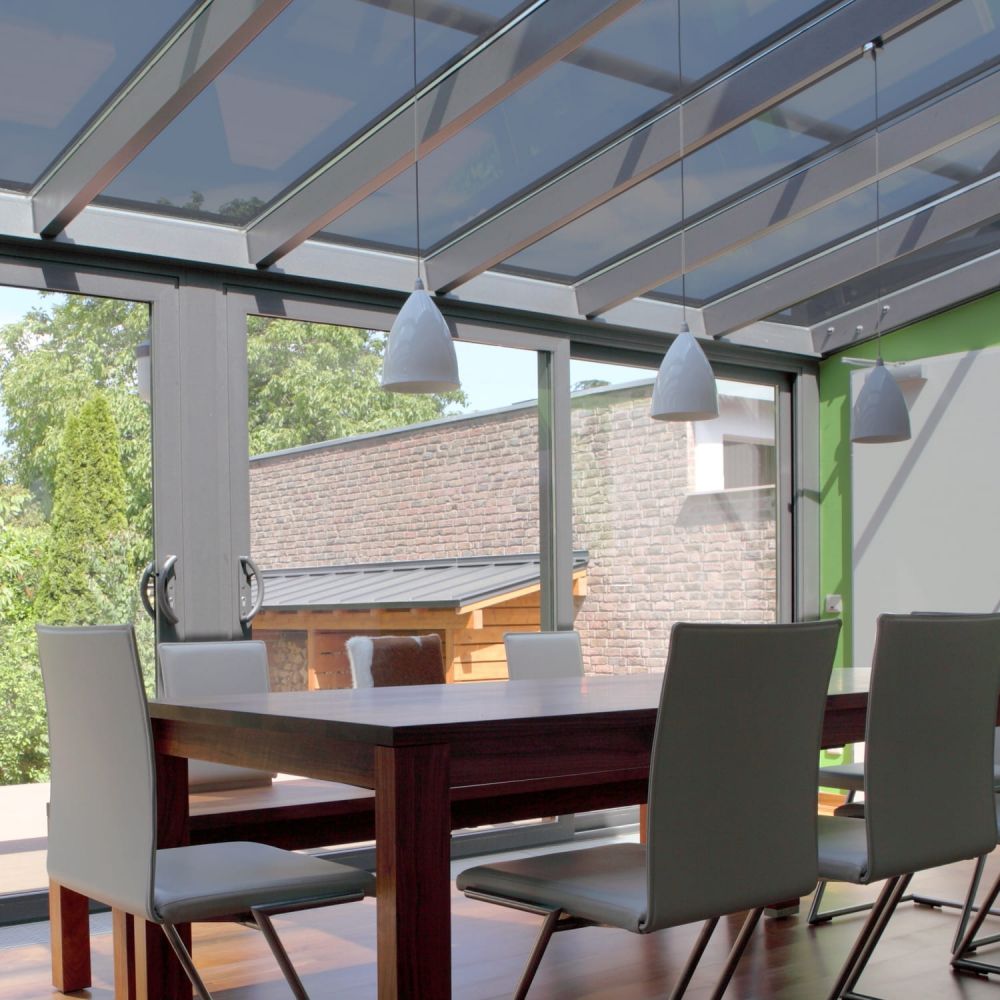 Wintergartenfolie außen SOL‑WGF‑D für Schrägverglasung