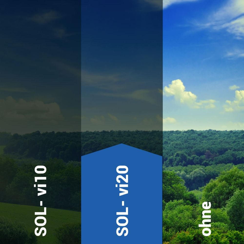 Sonnenschutzfolie innen SOL‑vi20 vista mittel
