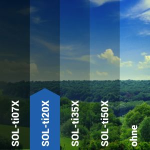 Sonnenschutzfolie außen SOL‑ti20X titan dunkel Sonnenschutzfolie außen SOL‑ti20X titan dunkel