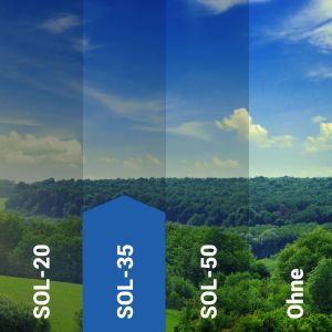 Sonnenschutzfolie innen SOL‑35 silber mittel Sonnenschutzfolie innen SOL‑35 silber mittel