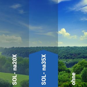 Sonnenschutzfolie außen SOL‑na35X natural mittel