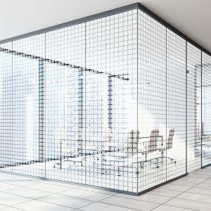 Milchglasfolie SOL-DF08 matte Karos 44 mm x 44 mm