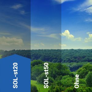 Sonnenschutzfolie statisch SOL‑st20 silber dunkel, innen