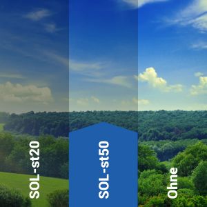 Sonnenschutzfolie statisch SOL‑st50 silber hell, innen Sonnenschutzfolie statisch SOL‑st50 silber hell, innen