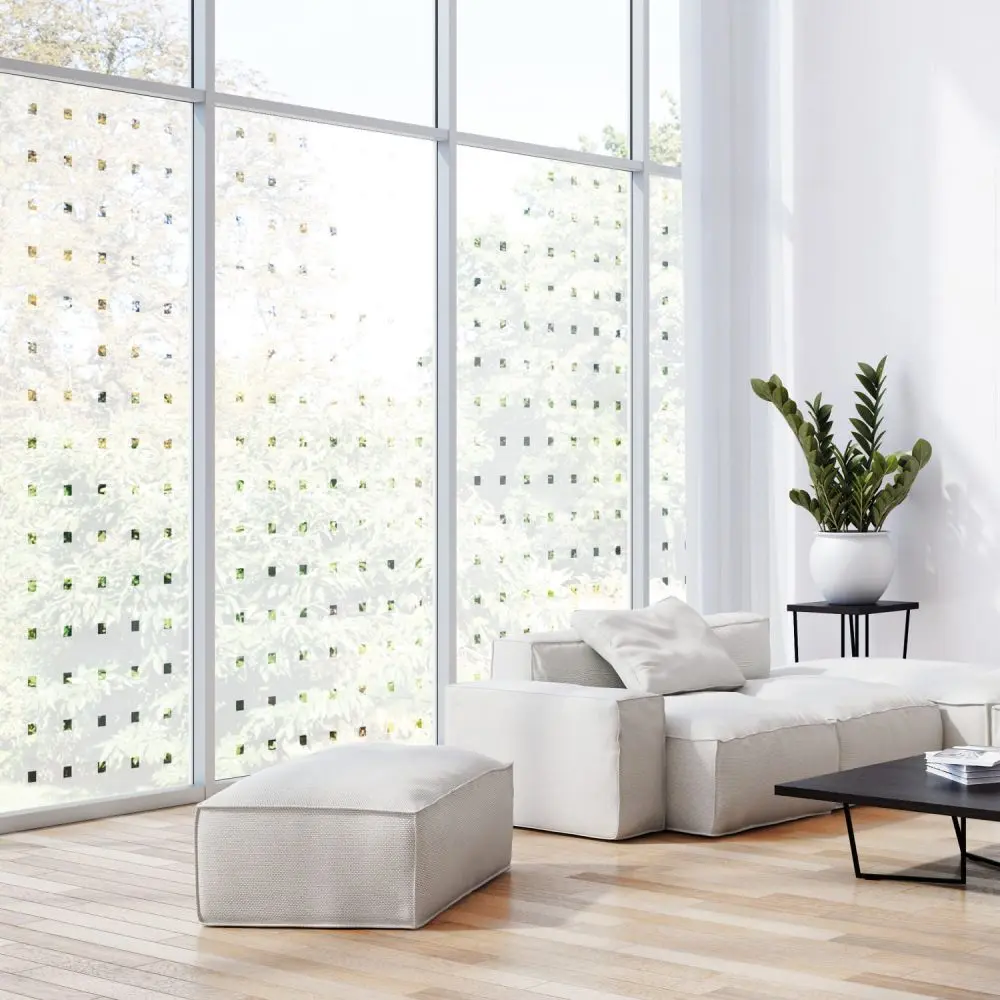 Milchglasfolie SOL-DF01 matte Folie mit Karos