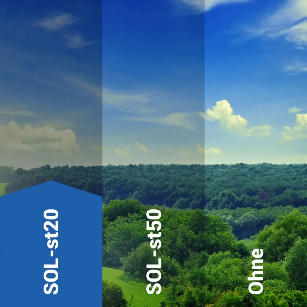 Sonnenschutzfolie statisch SOL-st20 silber dunkel, innen