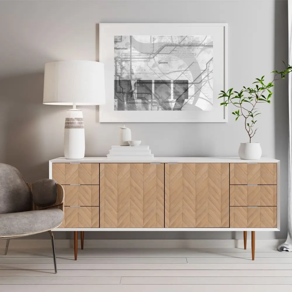 Eiche „Chevron Oak“ – Klebefolie in Holzoptik