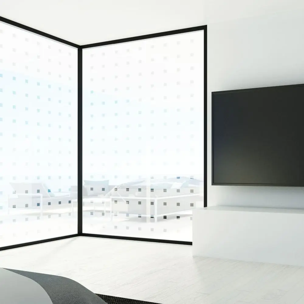 Milchglasfolie SOL-DF01 matte Folie mit Karos