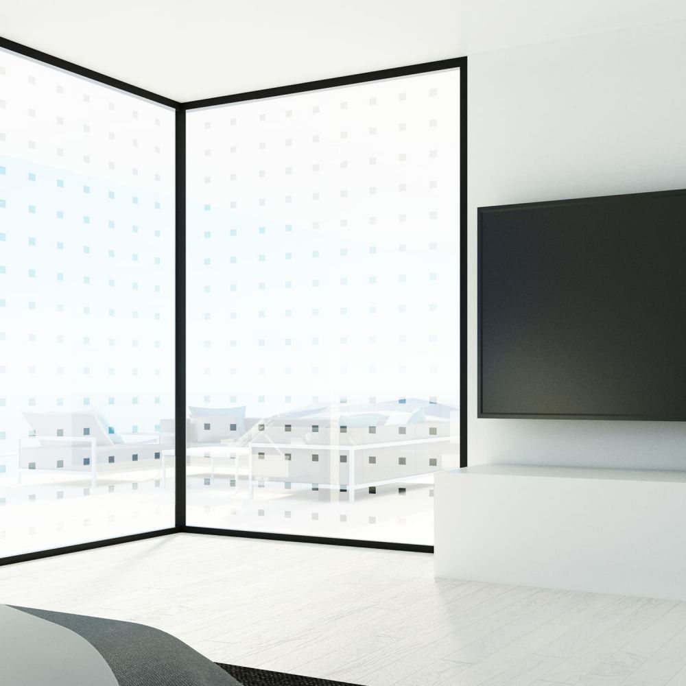 Milchglasfolie SOL-DF01 matte Folie mit Karos