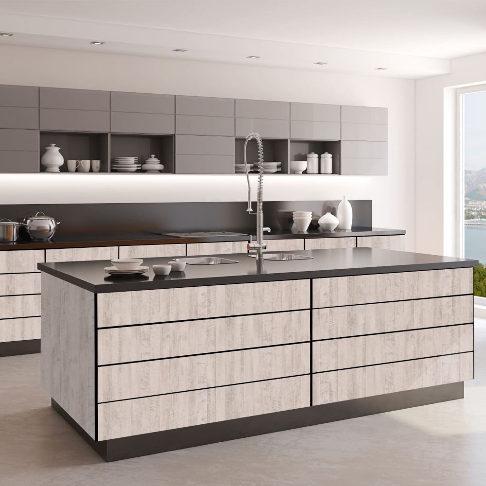 Holzdekor „Slats Patina“ – Klebefolie in Holzoptik