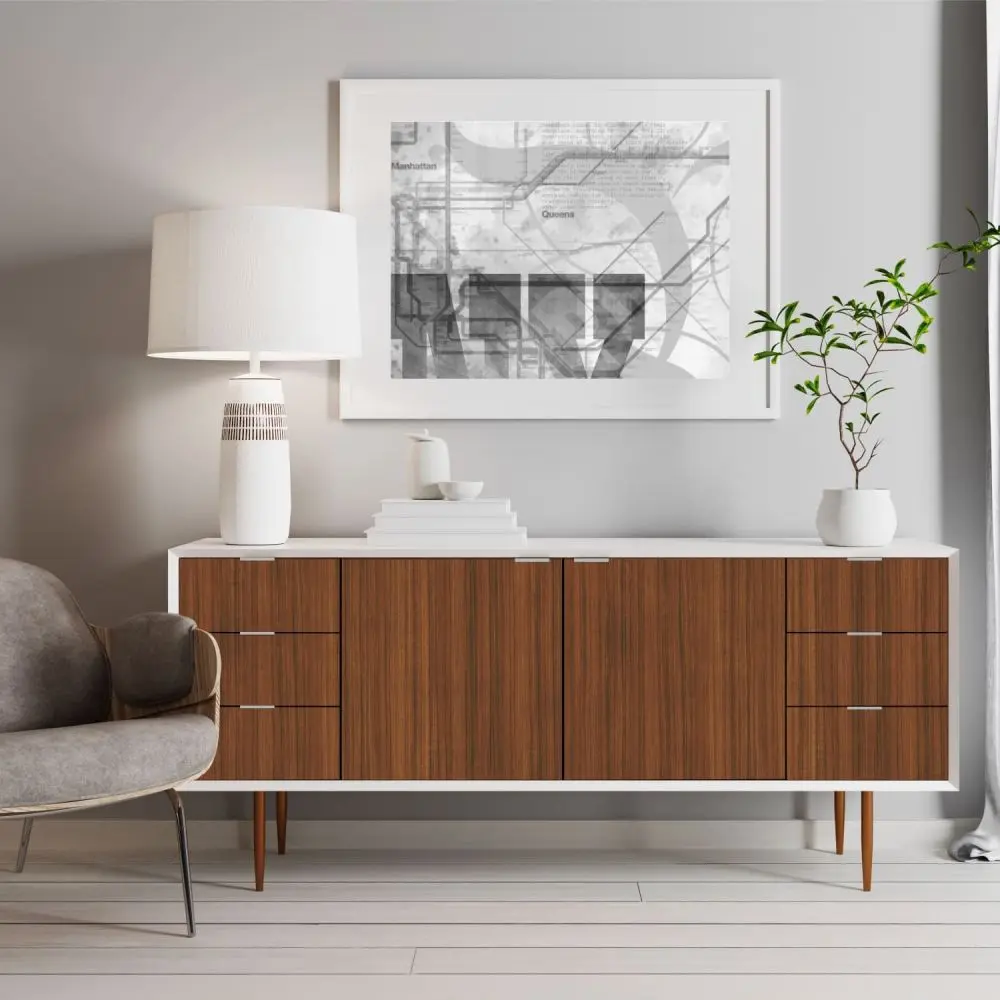 Walnuss „Orangey Teak“ – Klebefolie in Holzoptik