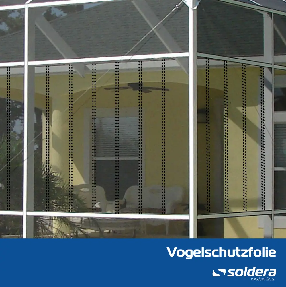 Vogelschutzfolie Set - Raute - 1 Rolle + Montage Kit