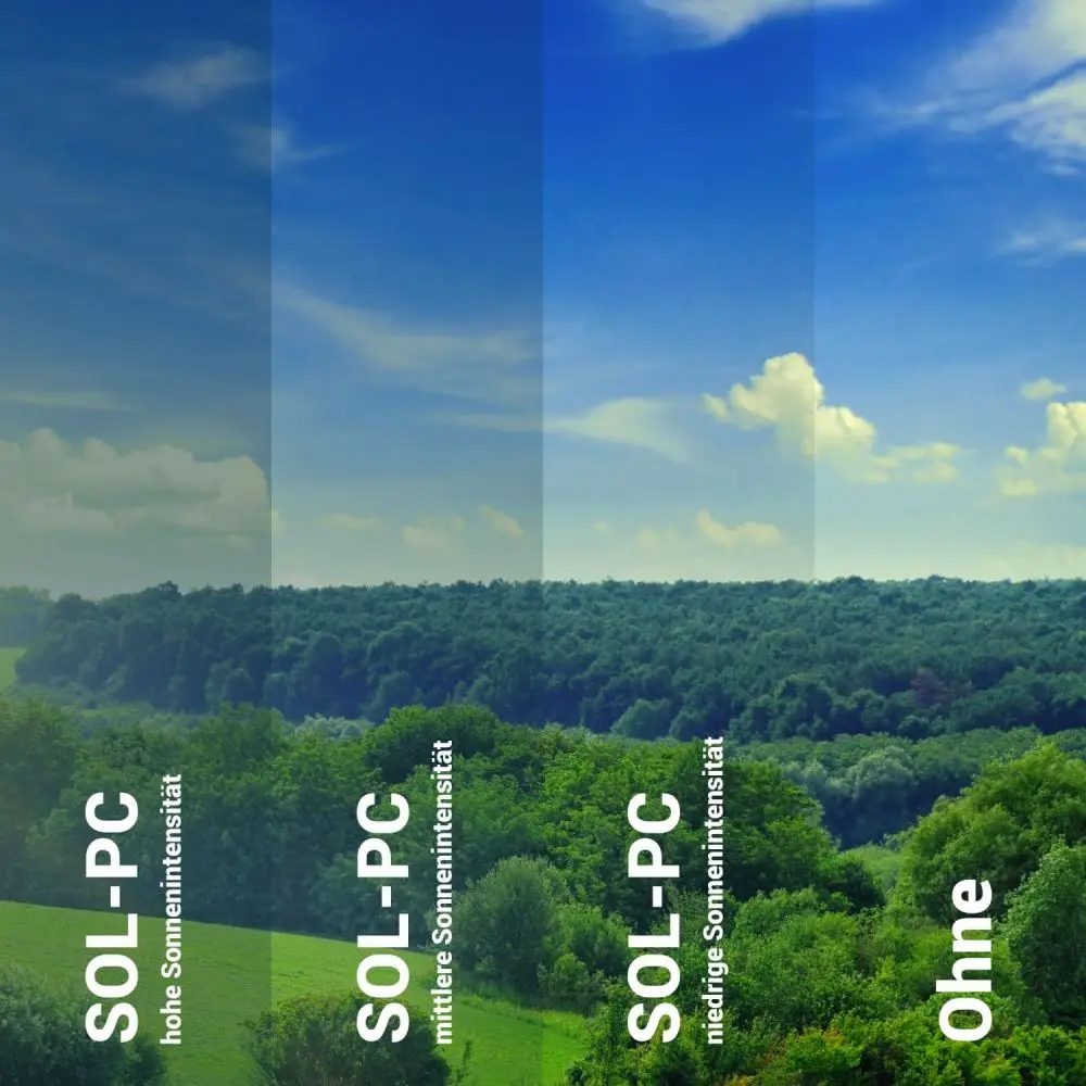 Sonnenschutzfolie selbsttönend SOL-pc20 Photochromic Folie für innen