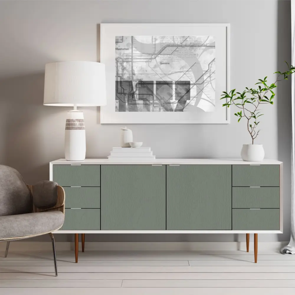 Holzdekor „Smokey Green“ – Klebefolie in Holzoptik