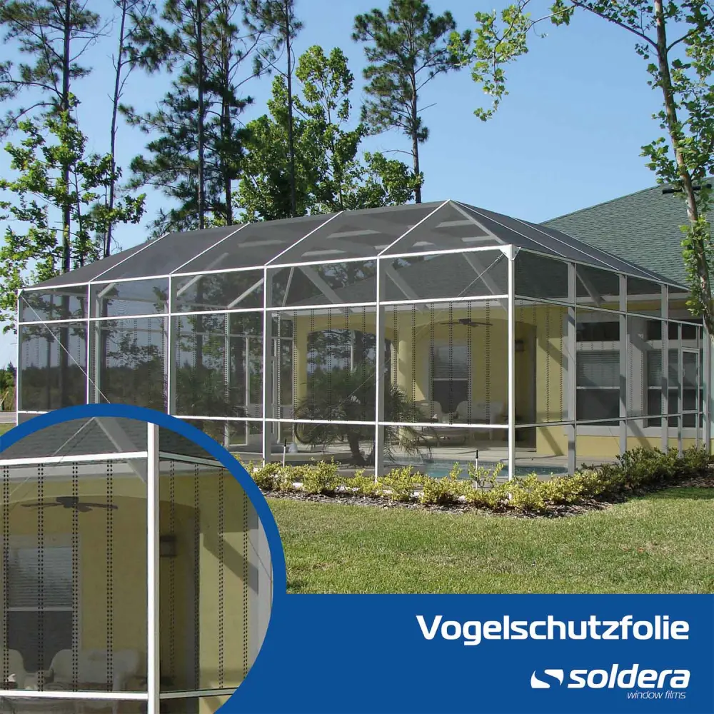 Vogelschutzfolie Set - Raute - 1 Rolle + Montage Kit