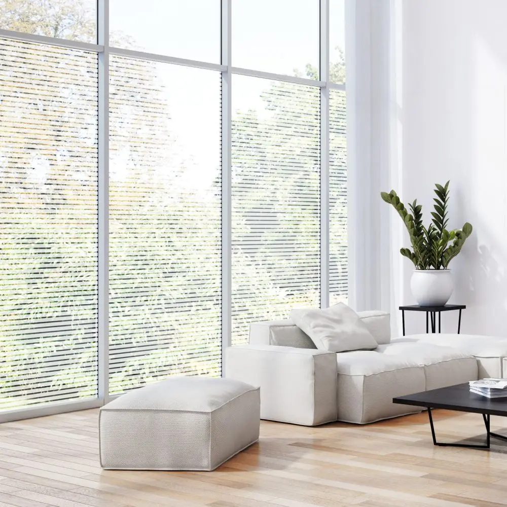 Milchglasfolie SOL-DF12 weiße Streifen 18 mm