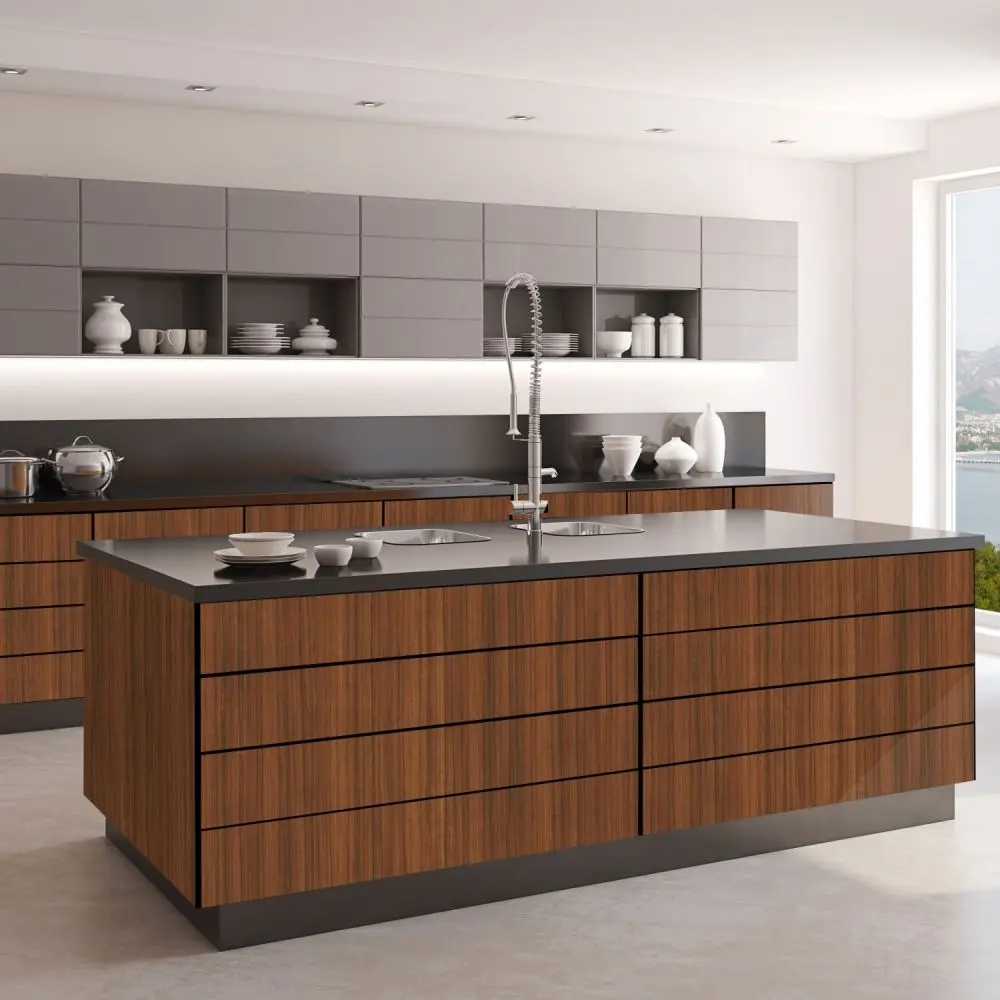 Walnuss „Orangey Teak“ – Klebefolie in Holzoptik