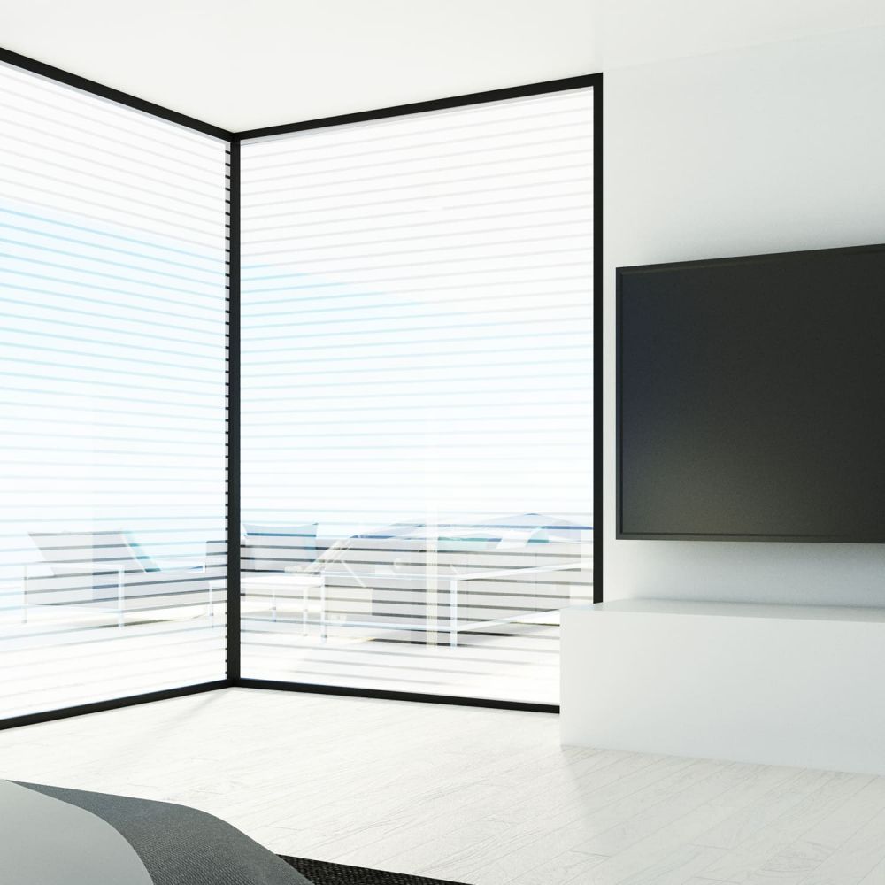 Milchglasfolie SOL-DF03 matte Streifen 35 mm