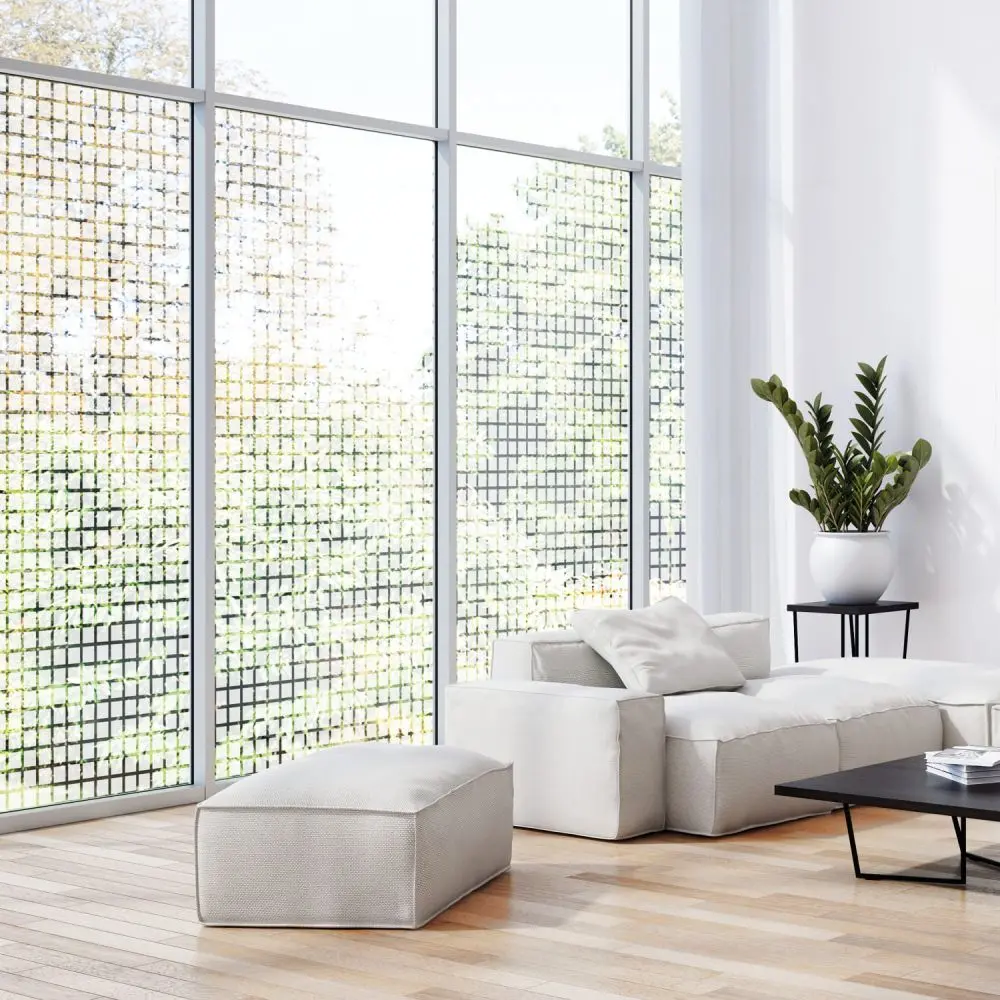 Milchglasfolie SOL-DF08 matte Karos 44 mm x 44 mm