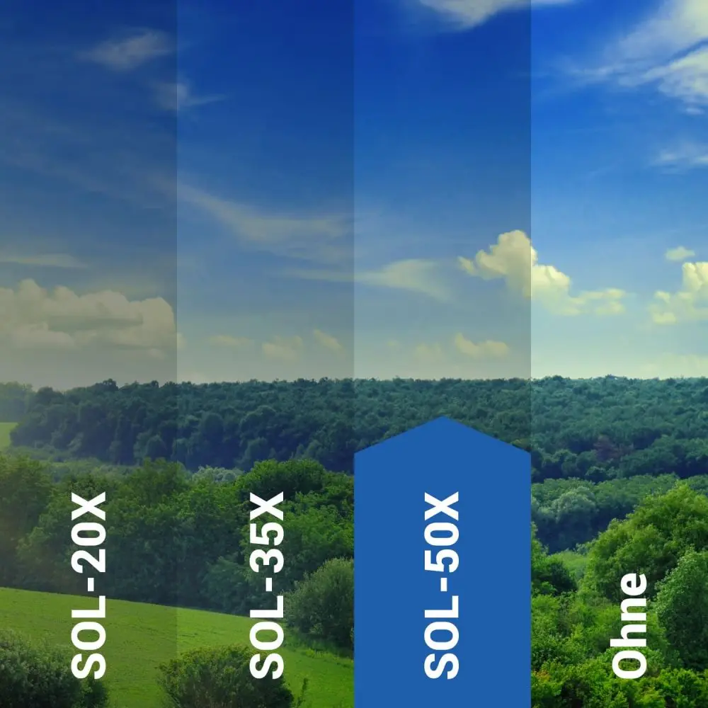 Sonnenschutzfolie außen SOL-50X silber hell