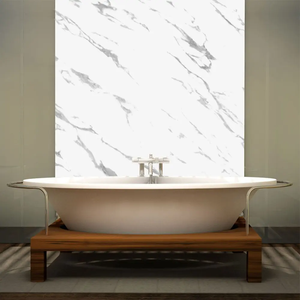 Naturstein „Polished White“ – Klebefolie in Dekorfolie